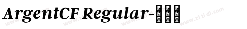 ArgentCF Regular字体转换
